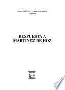 Respuesta a Martínez de Hoz