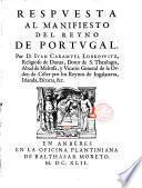 Respuesta al manifiesto del reino de Portugal