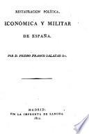 Restauración política, económica y militar de España