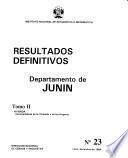 Resultados definitivos: Dept. de Junin. 2 tomos
