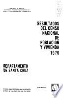 Resultados del censo nacional de población y vivienda, 1976