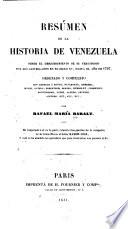 Résúmen de la historia de Venezuela ...