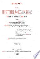 Resumen de la historia del Ecuador desde su origen hasta 1845