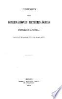 Resumen de las observaciones meteorológicas efectuadas en la Península y algunas de sus islas adyacentes