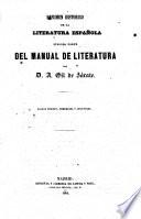 Resumen historico de la literatura Española. Cuart. edicion correjida y aumentada