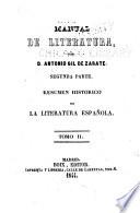 Resumen historico de la literatura española ...
