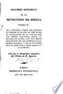 Resumen histórico de la revolucion de España año de 1808