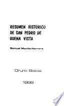 Resumen histórico de San Pedro de Buena Vista