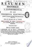 Resumen histórico y experimental de los fenómenos eléctricos ...