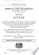 ... Return of Owners of Land, 1873