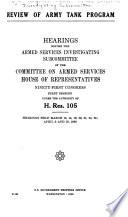 Review of Army Tank Program