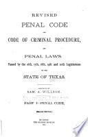 Revised Penal Code and Code of Criminal Procedure