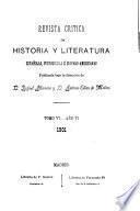 Revista crítica de historia y literatura españolas, portuguesas é hispano-americanas