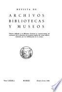 Revista de archivos, bibliotecas y museos