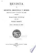 Revista de archivos, bibliotecas y museos