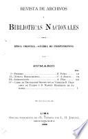 Revista de archivos y bibliotecas nacionales