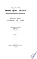 Revista de criminología, psiquiatría y medicina legal