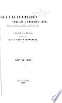 Revista de criminología psiquiatría y medicina-legal