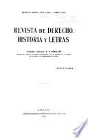 Revista de derecho, historia y letras