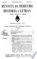 Revista de derecho, historia y letras
