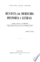 Revista de derecho, historia y letras
