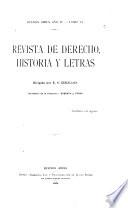 Revista de derecho, historia y letras