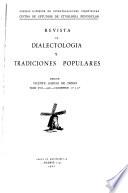 Revista de dialectología y tradiciones populares