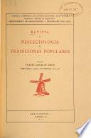 Revista de dialectología y tradiciones populares