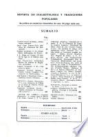 Revista de dialectología y tradiciones populares