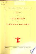 Revista de dialectología y tradiciones populares