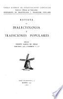 Revista de dialectología y tradiciones populares