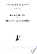Revista de dialectología y tradiciones populares