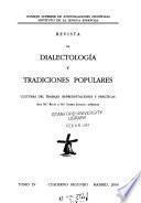Revista de dialectología y tradiciones populares