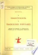 Revista de dialectología y tradiciones populares