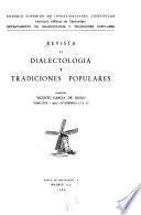 Revista de dialectología y tradiciones populares