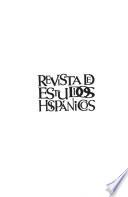 Revista de estudios hispánicos