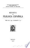 Revista de filología española