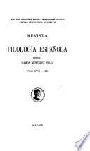 Revista de filología española