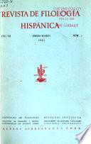 Revista de filología hispánica