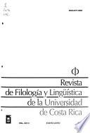 Revista de filología y lingüística de la Universidad de Costa Rica