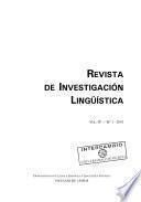 Revista de investigacíon lingüística