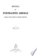 Revista de Investigaciones Agrícolas