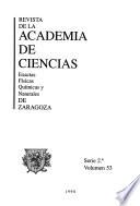 Revista de la Academia de Ciencias Exactas, Físicas, Químicas Y Naturales de Zaragoza