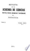 Revista de la Academia de Ciencias Exactas, Físico-Químicas y Naturales de Zaragoza