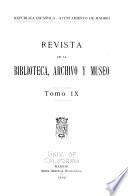 Revista de la biblioteca, archivo y museo [de Madrid].
