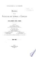 Revista de la Facultad de Letras y Ciencias