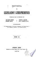 Revista de lejislación y jurisprudencia
