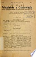 Revista de psiquiatría y criminología