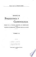 Revista de psiquiatría y criminología