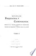 Revista de psiquiatría y criminología